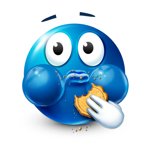 blue-emoji-eating-cookie-blue