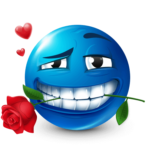 rose-in-teeth-blue-emoji-blue